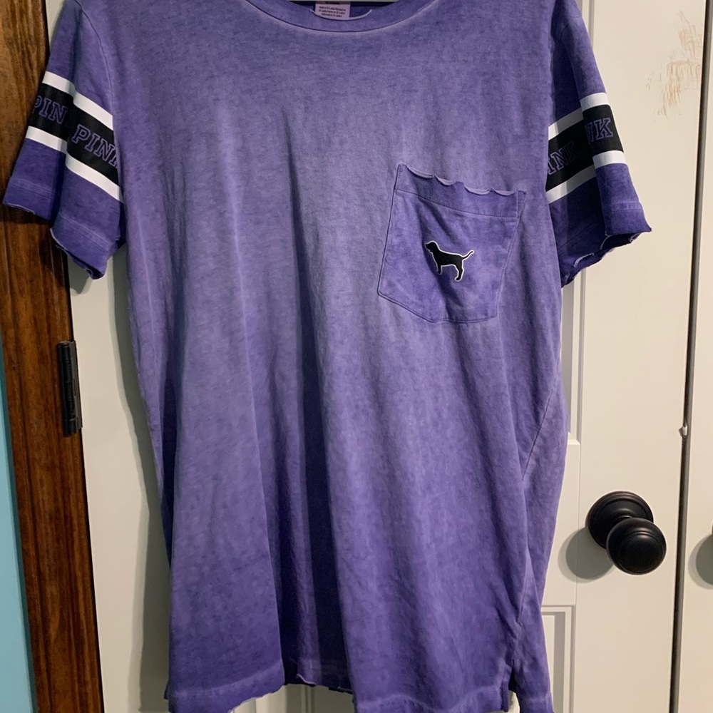Purple shirt from pink